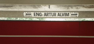Placa antiga da Estação Artur Alvim